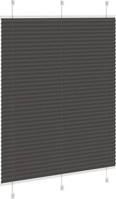 vidaXL Πλισέ περσίδα Μαύρο 110x150 cm Πλάτος υφάσματος 109,4 cm