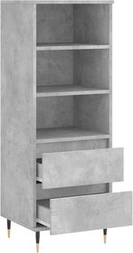 vidaXL Ντουλάπι Γκρι Σκυρ. 40x36x110 εκ. από Επεξεργασμένο Ξύλο