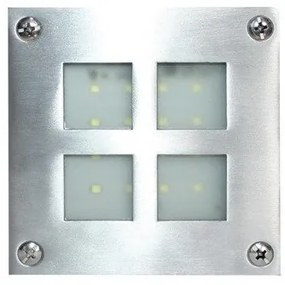 Πλαφονιέρα Εξωτερικού Χώρου LED Τετράγωνη HI019CW ACA-HI019CW-Νίκελ Ματ HI019CW