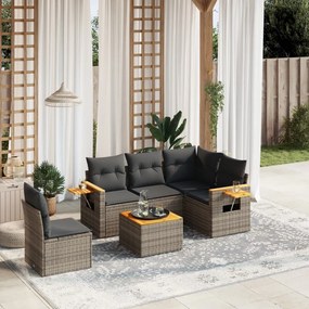 vidaXL Patio Sofa Set 6-θέσια Grey