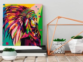 Πίνακας για να τον ζωγραφίζεις - Native American (Plume) 40x40