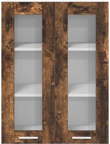 vidaXL Κρεμαστό ντουλάπι Καπνιστό Δρύς 60 x 31 x 80 εκ.
