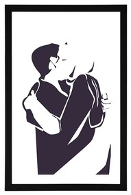 Αφίσα με πασπαρτού Ειλικρινής αγάπη - 20x30 white