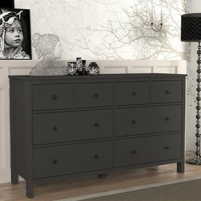 Megapap Συρταριέρα - Μπουφές Sabina Ανθρακί 160x50x96εκ.