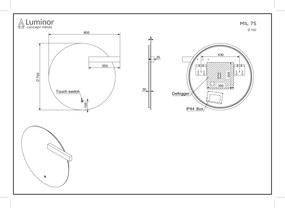 Luminor Milo Ø75 - Καθρεφτης Μπανιου Φωτιζομενος Led