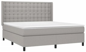 ΚΡΕΒΑΤΙ BOXSPRING ΜΕ ΣΤΡΩΜΑ ΑΝΟΙΧΤΟ ΓΚΡΙ 180X200 ΕΚ. ΥΦΑΣΜΑΤΙΝΟ 3131769