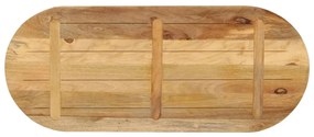 vidaXL Επιφάνεια Τραπεζιού Οβάλ 120x60x3,8 εκ Μασίφ Ακατ. Ξύλο Μάνγκο