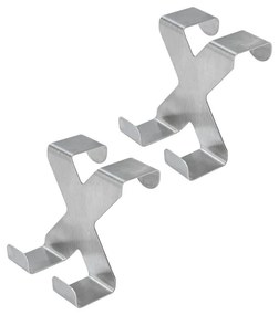 Estia Κρεμάστρα Διπλή Μεταλλική Σετ 2 Tμχ Inox 02-25748