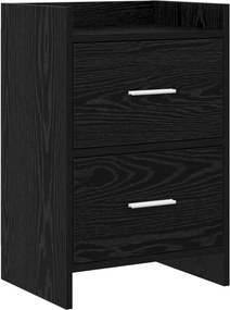 vidaXL Κομοδίνα Μαύρη Δρυς 40 x 30 x 60 cm Επεξεργασμένο Ξύλο