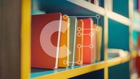 Intra Συλλεκτικό Ξύλινο Παζλ Plywood 4mm - Πολύχρωμα βιβλία στα ράφια Σε Ξύλινο Κουτί - Διαστάσεις Puzzle: 10x10 cm – 25 κομμάτια