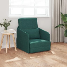 Καρέκλα Κρεβάτι 2-σε-1 Σκούρο Πράσινο 65 x 80 x 83 εκ. Ύφασμα.
