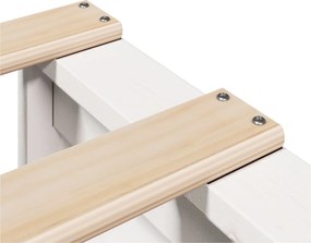 vidaXL Σκελετός Κρεβ. Χωρίς Στρώμα Λευκό 135x190 εκ Μασίφ Πεύκο