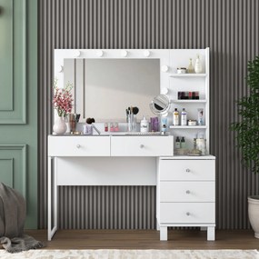 Τουαλέτα Μακιγιάζ Λευκό CABIA 120x40x141.8