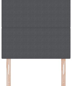 vidaXL LED Κεφαλάρι Σκοτεινό Γκρι 100 εκ Fabric Κορντούροι