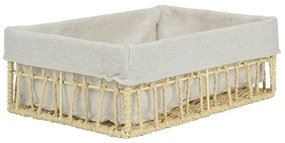 Καλάθι Αποθήκευσης Και Οργάνωσης Nest 02-28022 28x20x10cm Beige Estia Ύφασμα,Χαρτί