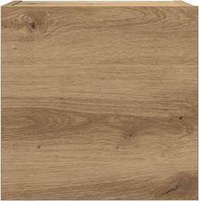 vidaXL Σετ ντουλαπιών τηλεόρασης 7 τεμαχίων Επιτοίχιο Τεχνικής Δρυς