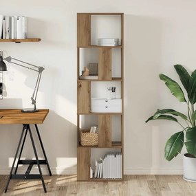 vidaXL Βιβλιοθήκη 5 Επιπέδων Δρυς 45x23,5x162,5 εκ. Επεξεργ. Ξύλο