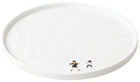 Πιάτο Ρηχό Snowball Fight RD0092532 Φ22x1,2cm Multi-White Raeder Πορσελάνη