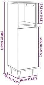 ΝΤΟΥΛΑΠΙ ΜΠΑΝΙΟΥ ΔΡΥΣ ΤΕΧΝΙΤΗΣ 30X30X100 CM ΚΑΤΑΣΚΕΥΑΣΜΕΝΟ ΞΥΛΟ 857209