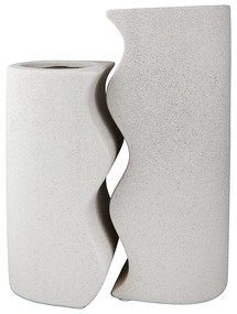 Βάζο ArteLibre Μπεζ Κεραμικό 18.2x8x25.5cm 2Τμχ-05160947