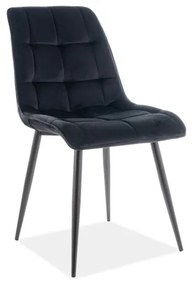 Επενδυμένη καρέκλα Chic 50x43x88 μαύρο/μαύρο βελούδο DIOMMI CHICVCC DIOMMI-80-1614