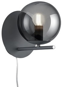 Pure Μοντέρνο Φωτιστικό Τοίχου με Ντουί E14 σε Ασημί Χρώμα Πλάτους 18cm Trio Lighting 202000142