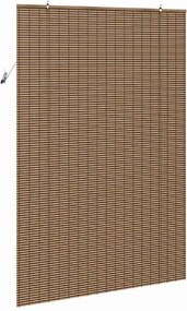 vidaXL Ρόλερ με κουρτίνες Καφέ 140 x 220 cm Μπαμπού