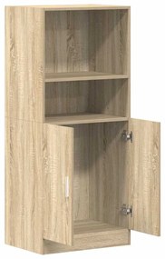 Στήλη Κουζίνας Sonoma Δρυς 57x41,5x131,5 εκ. Επεξεργασμένο Ξύλο - Καφέ