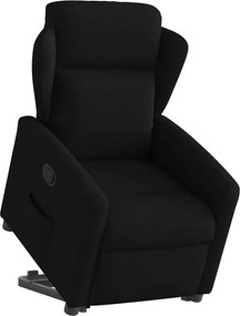 vidaXL Πολυθρόνα Ανακλινόμενη με Ανύψωση Μαύρη Υφασμάτινη
