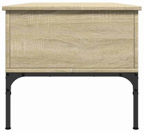 vidaXL Τραπεζάκι Σαλονιού Sonoma Δρυς 100x50x45εκ Επεξ. Ξύλο + Μέταλλο