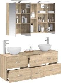 vidaXL Σετ Επίπλων Μπάνιου 4 pcs Sonoma Δρυς