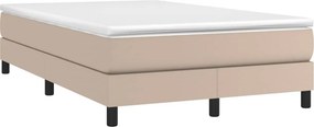 vidaXL Κρεβάτι Boxspring με Στρώμα Καπουτσίνο 120x190εκ.από Συνθ.Δέρμα
