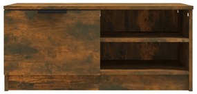 vidaXL Έπιπλα Τηλεόρασης 2 τεμ. Καπνιστή Δρυς 80x35x36,5 εκ Επεξ. Ξύλο