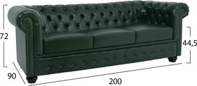 ΚΑΝΑΠΕΣ 3ΘΕΣΙΟΣ T.CHESTERFIELD HM3009.08 ΤΕΧΝΟΔΕΡΜΑ ΚΥΠΑΡΙΣΣΙ 208x90x73 εκ.