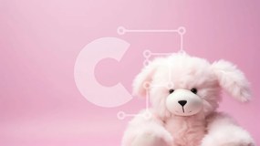 Intra Συλλεκτικό Ξύλινο Παζλ Plywood 4mm - Ροζ αρκουδάκι σε ροζ φόντο Σε Ξύλινο Κουτί - Διαστάσεις: 10x10 cm – 25 κομμάτια