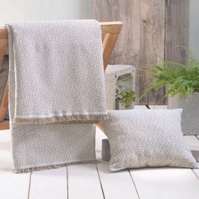 Ριχτάρι Tessy Beige Ρυθμός Τετραθέσιο 180x330cm Cotton-Polyester