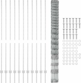 vidaXL Τεντώτο με στήριγμα Ασημί 1,6 x 25 m Ατσάλι