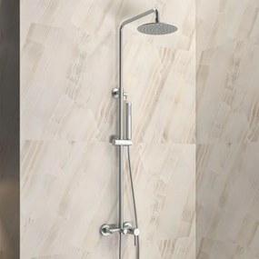 Karag SO551B-S Artemis Μπαταρία σταθερού ντους με ρουξούνι Satinato