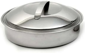 Ταψί Στρογγυλό Με Καπάκι 87.A25/251 25cm Inox Ανοξείδωτο Ατσάλι