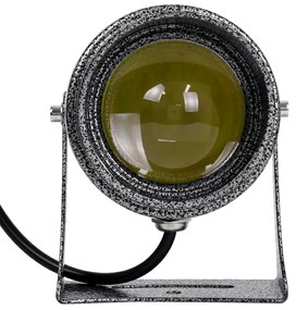 GloboStar SPOT-XENIA 90509 Σποτ Φωτισμου Wall Washer LED 16W 1600lm 3° DC 24V Αδιάβροχο IP65 Φ9 x Υ12cm Ψυχρό Λευκό 6000K - Σφυρήλατο Γκρι - 3 Years Warranty