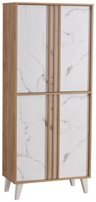 Intrahome Παπουτσοθήκη-ντουλάπι Kumen Intrahome oak μαρμάρου μελαμίνης 74x38x174εκ | SKU: INTRAPA-350111166