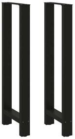 vidaXL Πόδια Τραπεζιού Μπαρ 2 τεμ. Μαύρα 50x(110-111) εκ. Ατσάλι