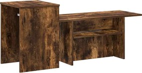 vidaXL Τραπέζι κονσόλας Καπνιστό Δρύς 91,5 x 35 x 38,5 εκ