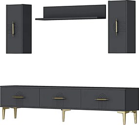 Stewehome Σετ μονάδας τηλεόρασης με ράφι 180x30x41 cm
