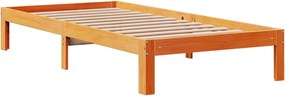 vidaXL Σκελετός Κρεβ. Χωρίς Στρώμα Καφέ Κεριού 100x200 εκ Μασίφ Πεύκο