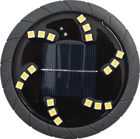 vidaXL Ηλιακά Φωτιστικά Δαπέδου με Στήριγμα Εδάφους 4 τεμ. Θερμό Λευκό