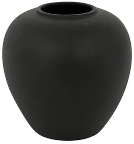 Βάζο Derbe pakoworld κεραμικό σε μαύρη απόχρωση Φ22x24εκ