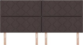 vidaXL LED κεφαλάρι Ανοιχτό γκρι 200 cm ύφασμα