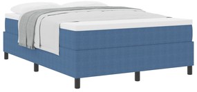 vidaXL Κρεβάτι με Πλαίσιο και Στρώμα Μπλε 140x200 cm Βελουτέ