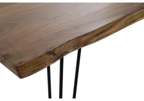 Τραπεζαρία DKD Home Decor 180 x 87 x 76 cm Μαύρο Μέταλλο Καφέ ξύλο ακακίας